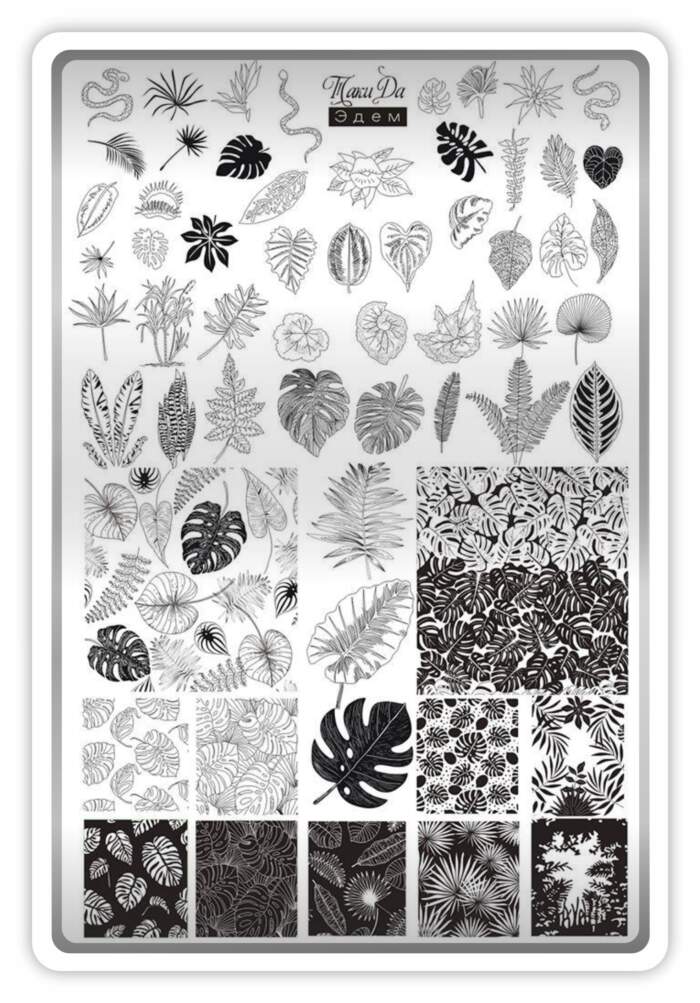 Stamping-Schablone Groß Taki Da 04 EDEN mit Demo-Blatt (mit Design Blatt) – Bild 2